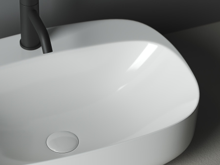 Умывальник чаша накладная овальная Ceramicanova Element 595*420*155мм, Белый, CN5012