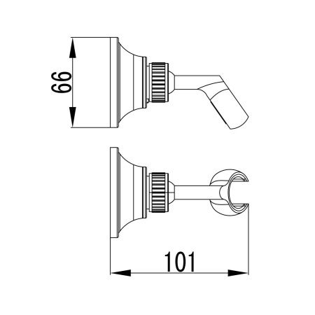 Крепление настенное Lemark LM8489C поворотное для лейки