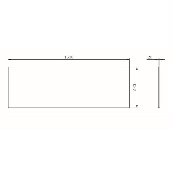 W84A-160-070W-P Func панель фронтальная для ванны 160х70