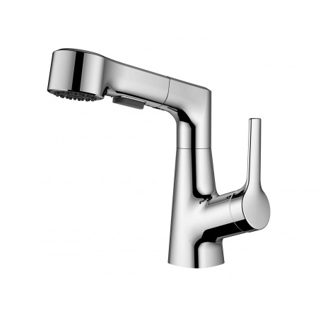 Смеситель для раковины с выдвижным изливом WONZON & WOGHAND, Хром (WW-121B108-CR)