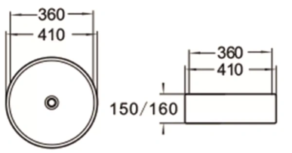 Раковина SantiLine SL-1057 41х41 белая