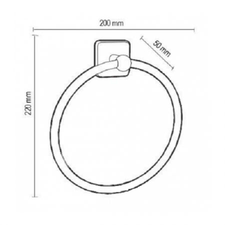 Полотенцедержатель кольцо Roca Victoria 200мм, A816659001