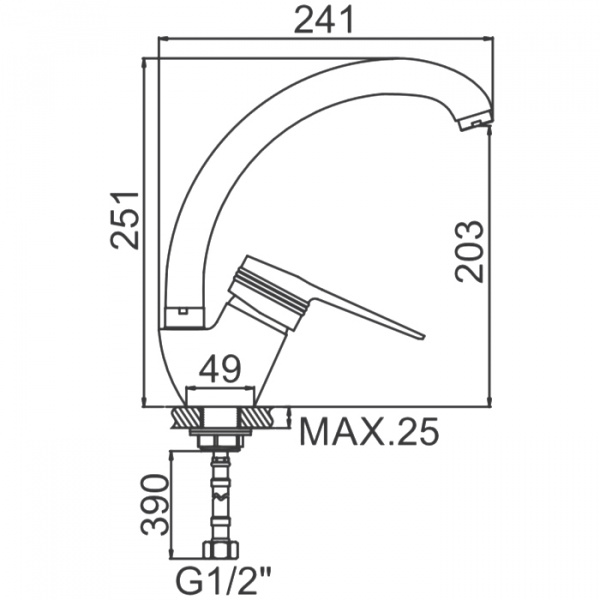 Смеситель для мойки Ledeme H56 L5956