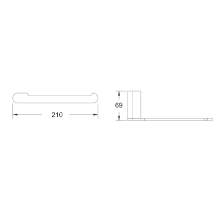 Полотенцедержатель Rose RG1706, хром