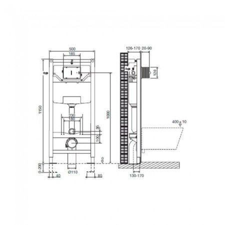 Система инсталляции для унитазов OLI 120 Plus OliPure 880780 (Fresh) (152972)