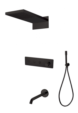 Душевая система с изливом Boheme Fusion Black, 130-2-B