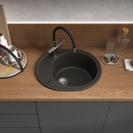 Кухонная мойка Reflection Allonge RF0658BL, черный