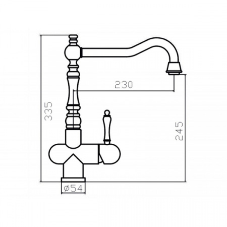 Смеситель для мойки ZorG INOX SZR 1017 DIVA