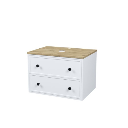 Тумба подвесная со столешницей МДФ, дуб верона 70 см IDDIS Torr белый матовый (TOR70WVi95K)