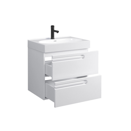 Тумба под умывальник Belux подвесная Стокгольм 60-02, белый глянцевый