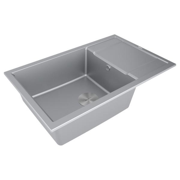 Мойка Paulmark FLUGEN 60 PM317850-GRM 500х780х200 мм, IT-GRANIT, серый металлик