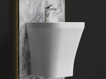 Раковина моноблок подвесная Ceramicanova DION, белый, CN6067