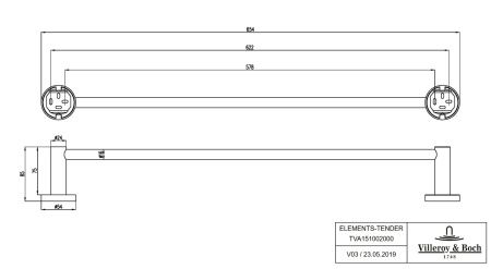 Держатель для полотенец Villeroy&Boch Elements TVA15100200061