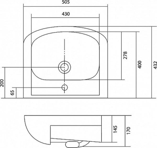 Раковина AQUATON Акватоп 50 1WH110171