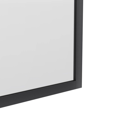 Стеклянная перегородка, шторка на борт ванны Reflexion RX14060CBL-02 140х60см фиксированная, прозрачное закаленное стекло 8мм, черный профиль