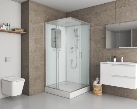 Душевая кабина Niagara Premium NG-6002-01Q (100х100х210) низкий поддон(16 см),стекло прозрачное,4 места