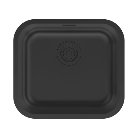 Мойка Paulmark VELLO 48 UNI VE48-MBN 480х430х180 мм, нержавеющая сталь, матовый черный NANO-PVD