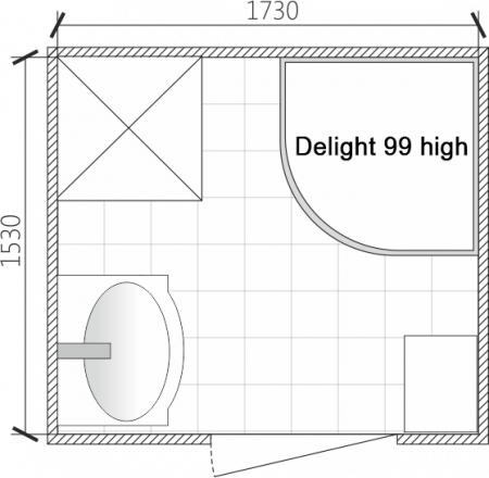 Душевая кабина Domani-Spa Delight 99 high DS01D99HPcCl10 90x90, с электрикой