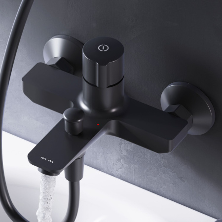 F85A10522_xxx X-Joy TouchReel Смеситель для ванны и душа AM.PM нажимной, чёрный