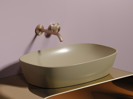 Умывальник чаша накладная овальная Ceramicanova Element 600*380*138мм, Капучино матовый, CN6049MC