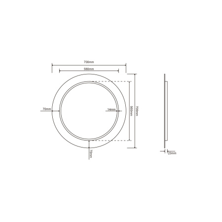 Зеркало Roxen Adema 70х70 510065-70