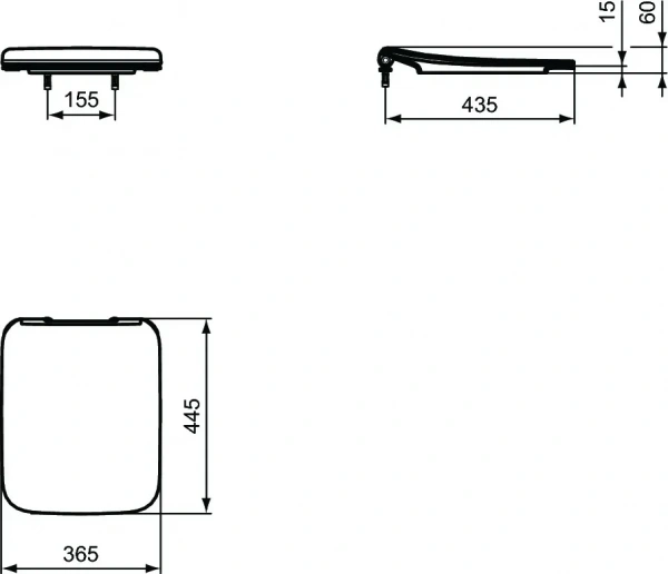 Сидение c крышкой Ideal Standard Strada II T360101