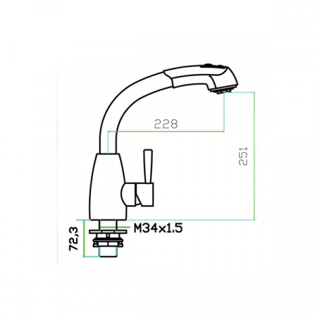 Смеситель для мойки ZorG INOX SZR 2021