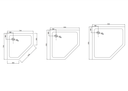 Душевой поддон акриловый Taliente PTA-08083 80х80 белый