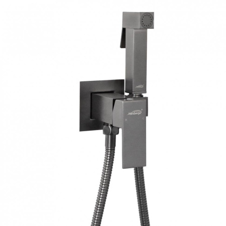 Смеситель встраиваемый с гигиеническим душем Hansberge H3077 Графит