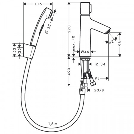 Набор для биде Hansgrohe Talis Select S 72291000