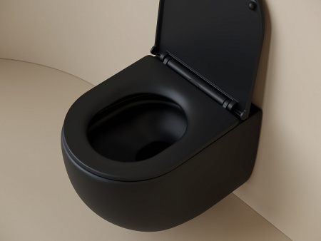 Подвесной унитаз  UP безободковый, смыв торнадо CERAMICANOVA CN4007MB