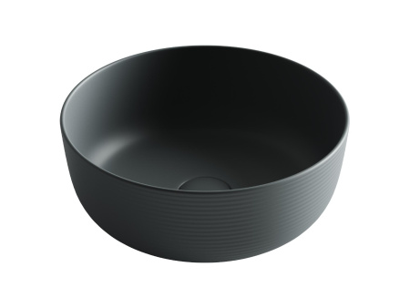 Раковина накладная круглая Ceramicanova Element 356*356*135, темный антрацит матовый, CN6073MDH