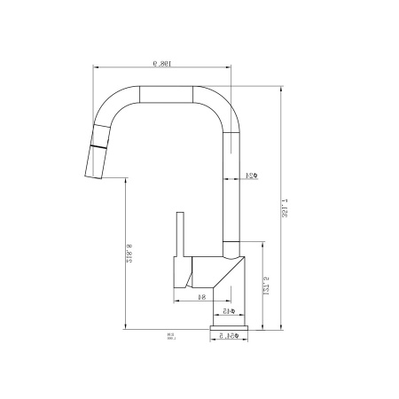 Смеситель для кухни WONZON & WOGHAND, Белый матовый (WW-6018-MW)