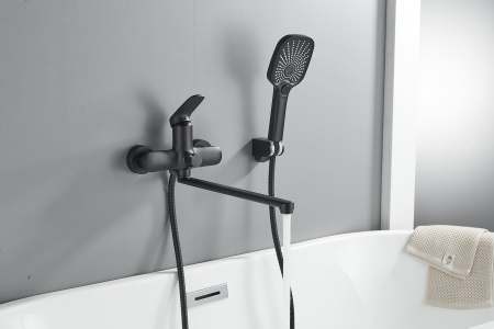 Смеситель для ванны Shevanik S8522H, черный