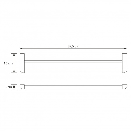 Держатель полотенец двойной WasserKRAFT Kammel K-8340W