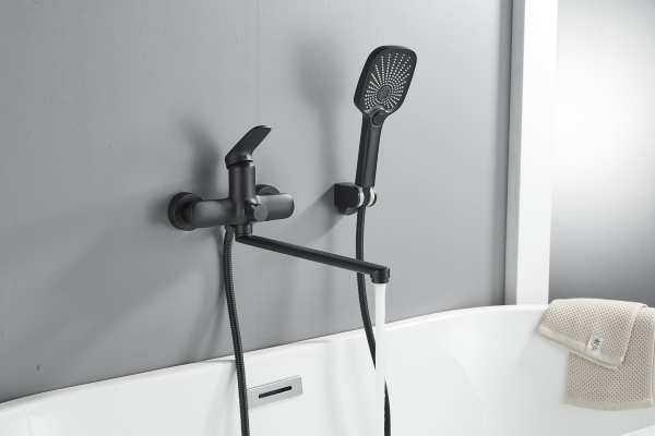 Смеситель для ванны Shevanik S8522H, черный