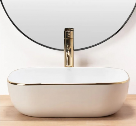 Умывальник Rea Belinda Gold Edge U8736