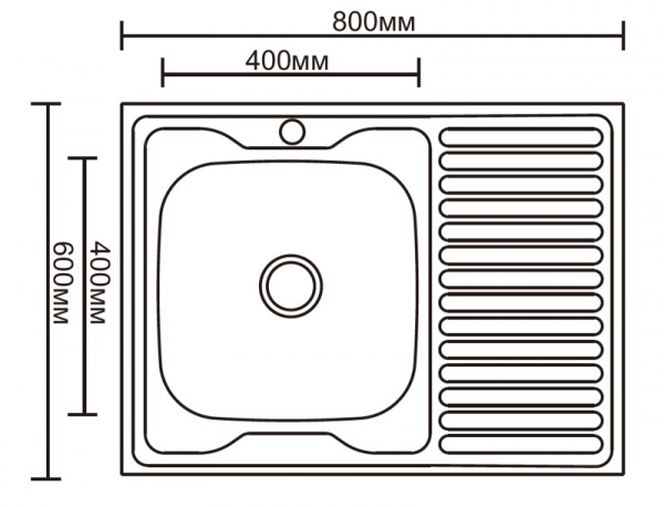 Кухонная мойка Ledeme L68060-6L 60x80