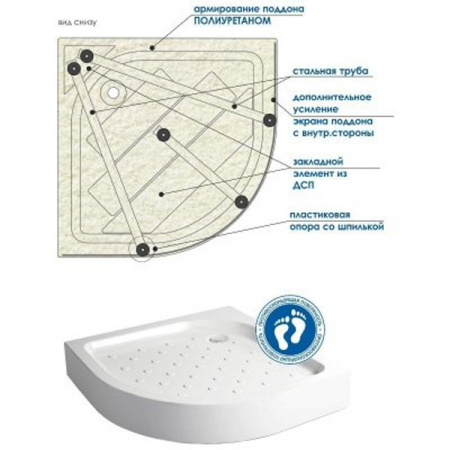 Душевой поддон Метакам Classic N 90x90x16