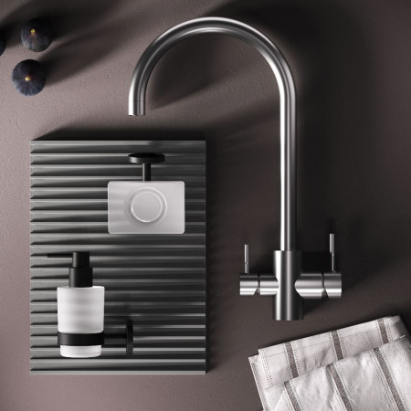 F85B07711 X-Joy S, Смеситель для кухни AM.PM с С-изливом с каналом для питьевой воды, сатин