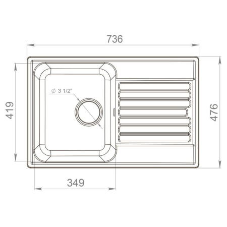 Кухонная мойка Reflection Bolero RF0574BE, бежевый