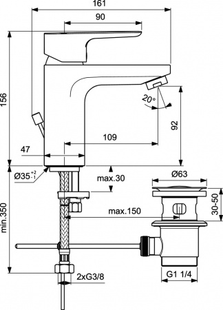 Душевой комплект Ideal Standard Ceraplan III BD005AA