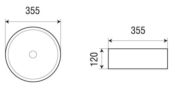 Раковина накладная WeltWasser WW ELBACH 3134 MBL матовая голубая 355х355х120