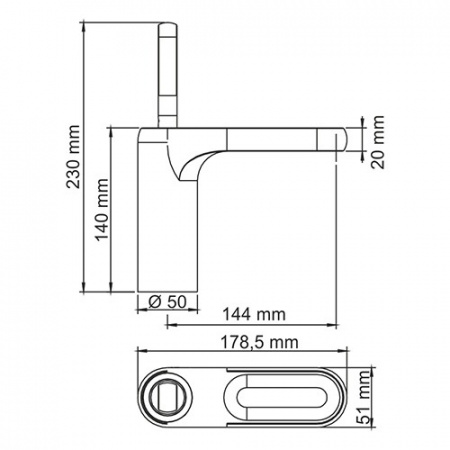 Смеситель для умывальника Wasserkraft Kammel 1803