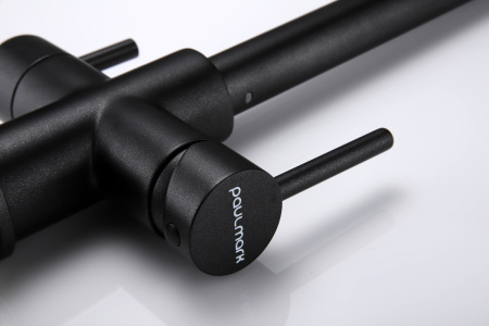 Смеситель для кухни Paulmark LANGE La214212-418, черный металлик