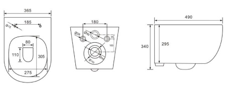 Унитаз подвесной Vincea Tornado Evo VT1-34ST, цвет белый, ультратонкое soft-close сиденье