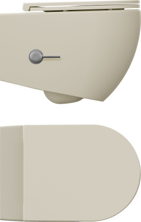 Унитаз подвесной безободковый ISVEA Infinity с функцией биде слоновая кость матовый 10NFS1005I-2K
