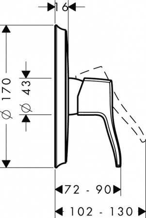 Смеситель для душа Hansgrohe Metris Classic 31676000