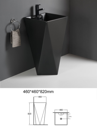 Раковина напольная WeltWasser WW LEERBACH 460 MT-BL