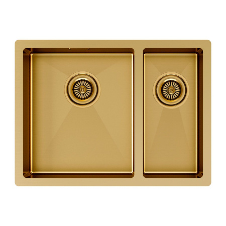 Мойка Paulmark GERBERG 59/2S UNI PM225944-BGL 440х590х200 мм, нержавеющая сталь, брашированное золото